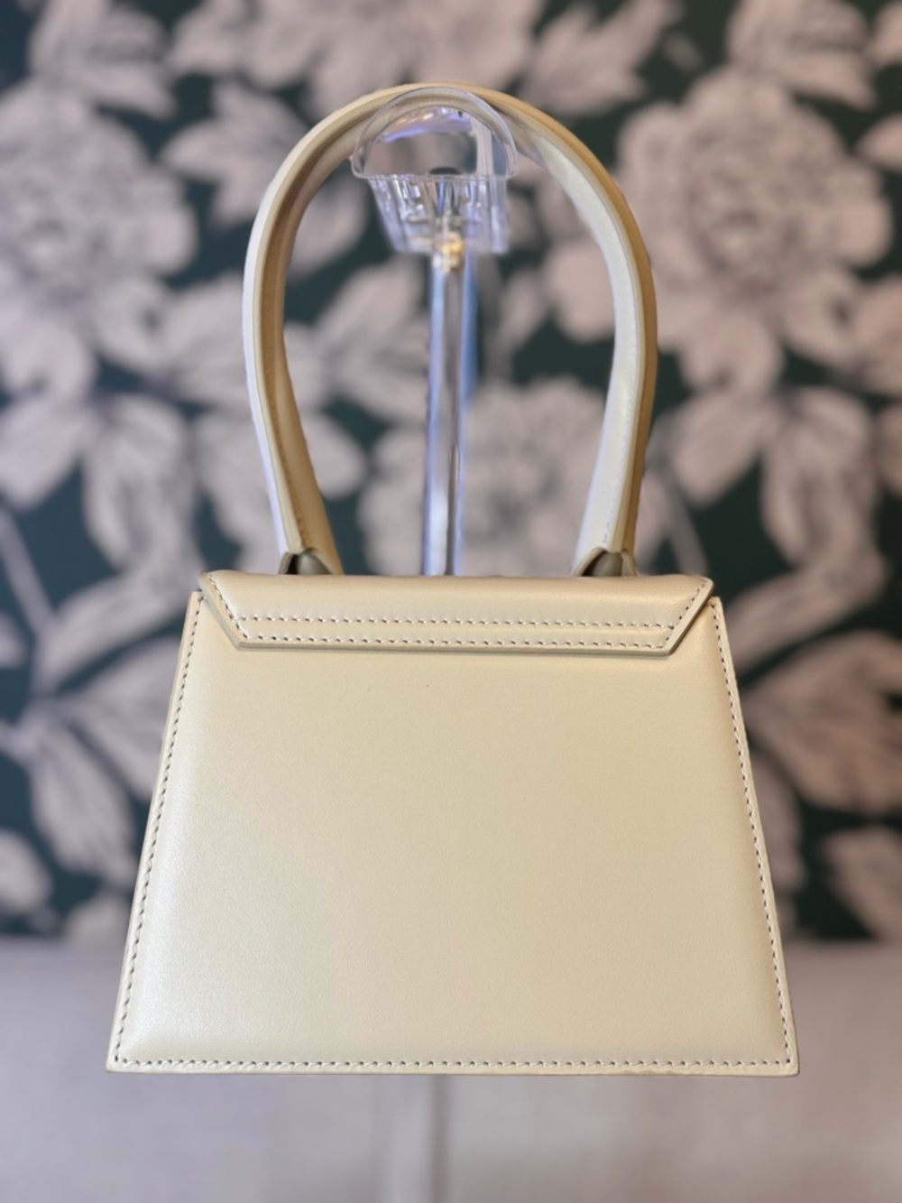 Jacquemus Authentic Mini Top-Handle Bag in Cream Leather w/Dusty Never Carried - Picture 4 of 13